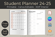 Student Planner Template 2024-25, a Templates & Theme by POC Digital (Thumbnail 1 of 9)