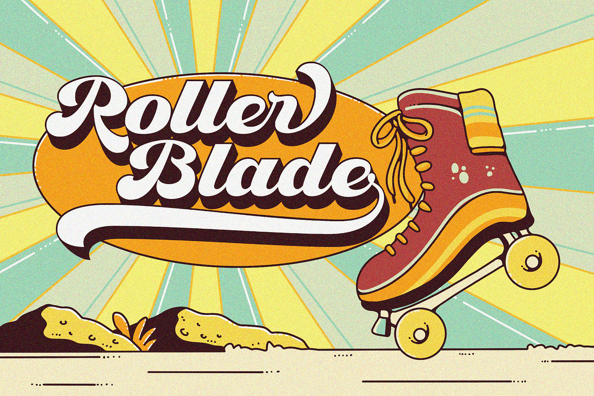 Retro Lettering - Groovy font, a Script Font by Nirmana Visual (Photo 9 of 11)