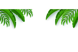 Palm Leaf Border paper cut design