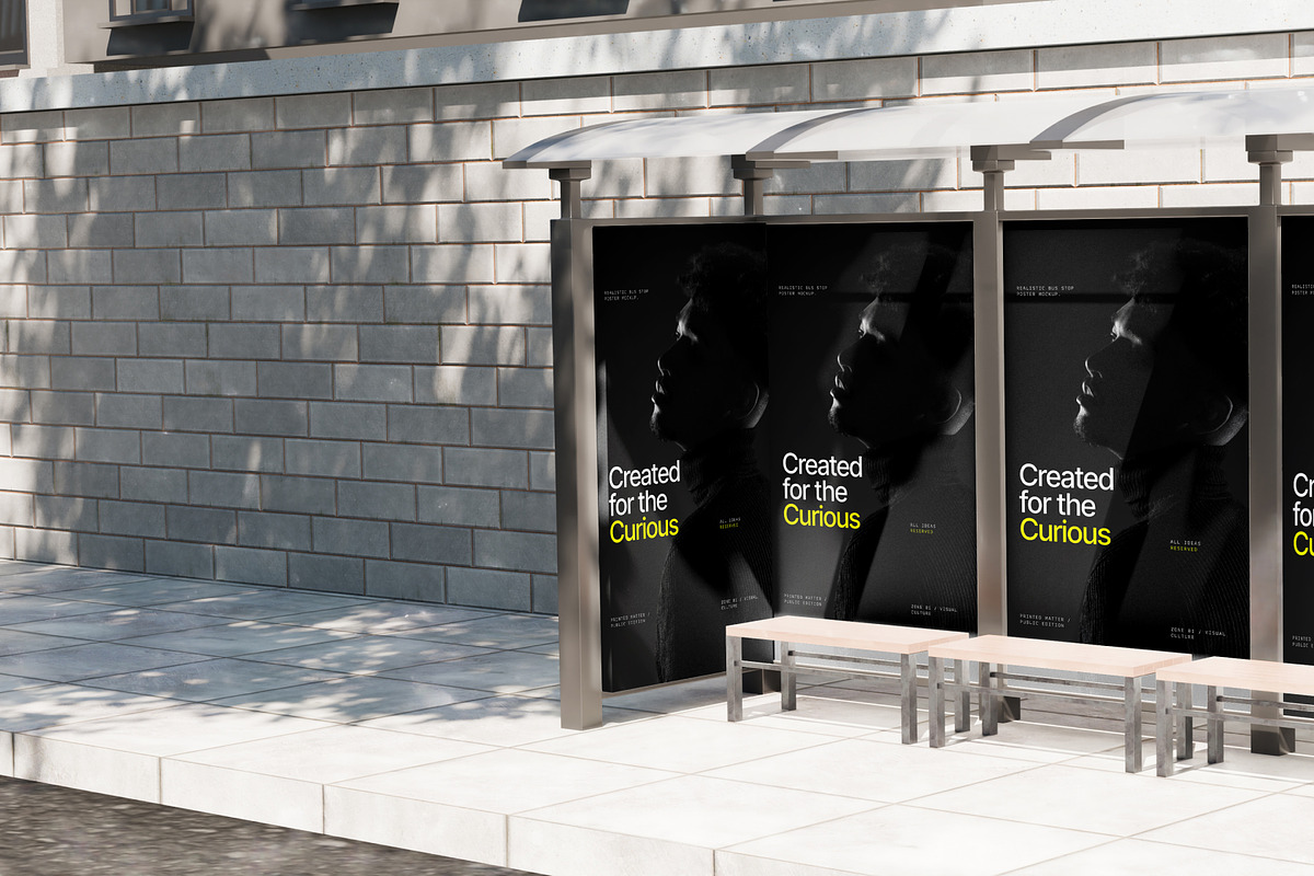 Bus Stop Billboard 2 Mockup, an Advertising Mockup by SLAB! Design (Photo 7 of 7)