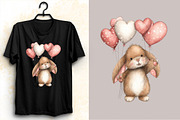 Whimsical Valentine Bunny Clipart Bu, an Illustration by SVGArt (Thumbnail 6 of 8)