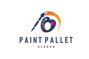 logo design paint palette board, a Branding & Logo Template by Maylianaw28