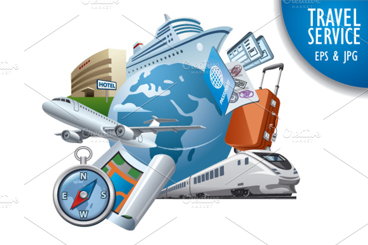 Travel around the world, an Illustration by Oleg Tokarev Art