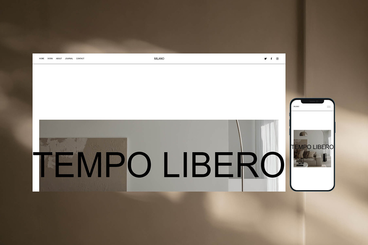 Milano Minimalist Website Template preview 5
