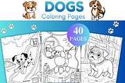 40 Dog Coloring Pages for Kids, an Animal Illustration by SimoDigitalArt (Thumbnail 1 of 5)