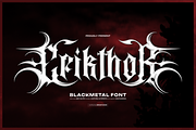Crikthor | Black Metal Font, a Blackletter Font by Denustudios (Thumbnail 1 of 12)