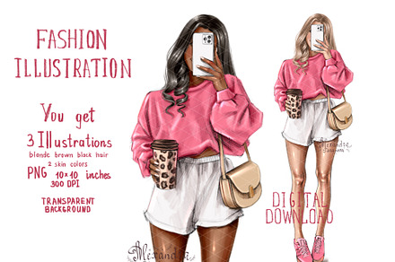 Fashion Girl Pink Sweater