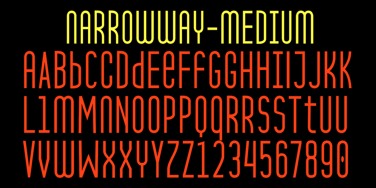 NarrowWay, a Sans Serif Font by Ingrimayne Type (Photo 10 of 11)