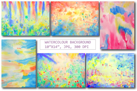 Watercolor Blue And Orange Texture