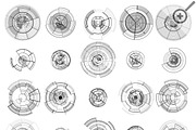 Set of abstract hud elements, an Outline Icon by VectorShop (Thumbnail 2 of 3)