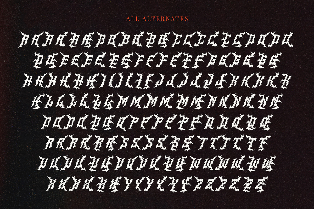 Dracursed - Death metal Font, a Script Font by AQR Studio (Photo 5 of 8)