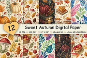 Sweet Autumn Digital Paper Pack, a Pattern Graphic by FloridPrintables (Thumbnail 1 of 8)
