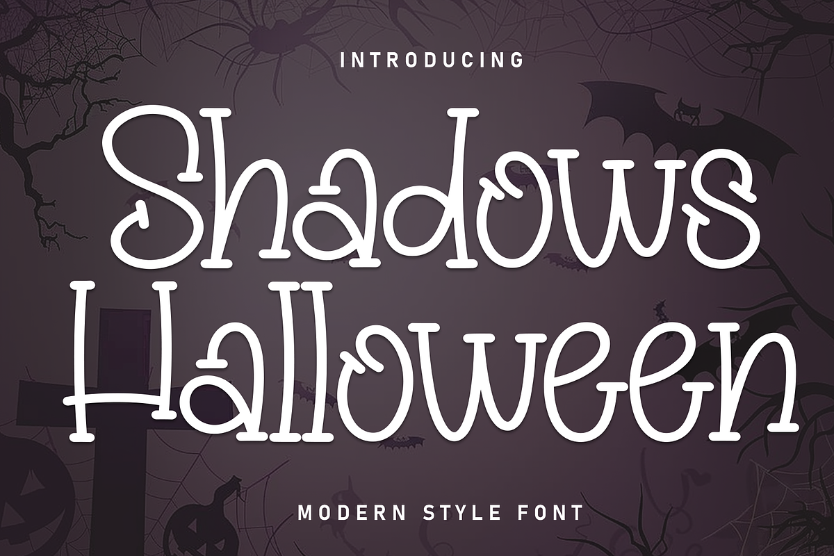 Shadows Halloween | Script Font, a Script Font by Scratchones (Photo 1 of 8)