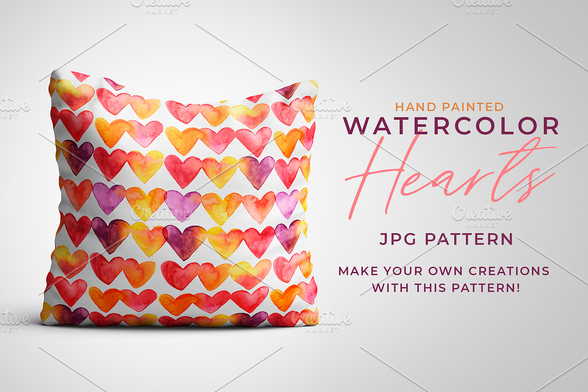 Watercolor Hearts, an Illustration by Laura Camoe (Photo 4 of 4)