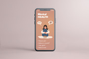 Mental Health arab woman, a Healthcare Illustration by KeronnArt (Thumbnail 8 of 8)