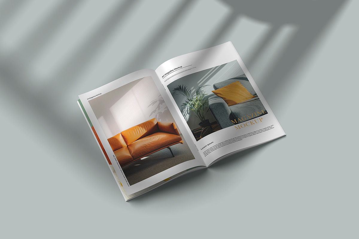 A4 Magazine Mockup, a Books & Magazine Mockup by Graphicbars (Photo 6 of 16)