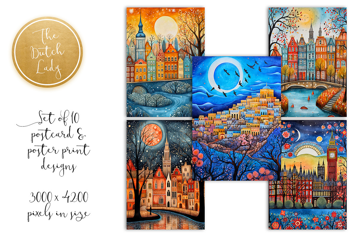World Cities Postcards & Art Prints, a Decorative Illustration by The ...