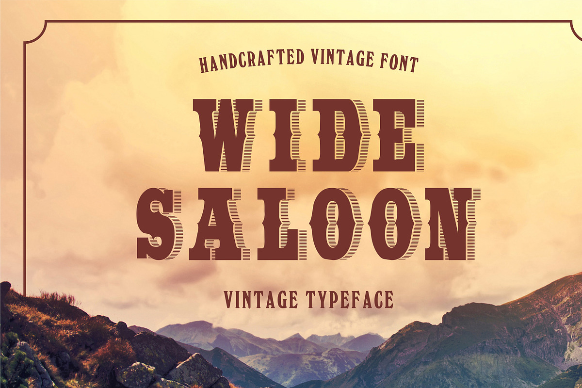 Wide Saloon - Display Font
