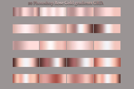 Photoshop Rose Gold Gradients