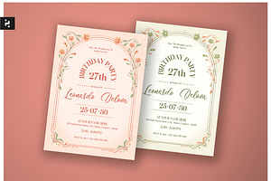 Peach Fuzz Color Birthday Invitation, a Card Template by Neermana