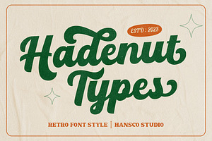 Hadenut Handwritten Font Retro