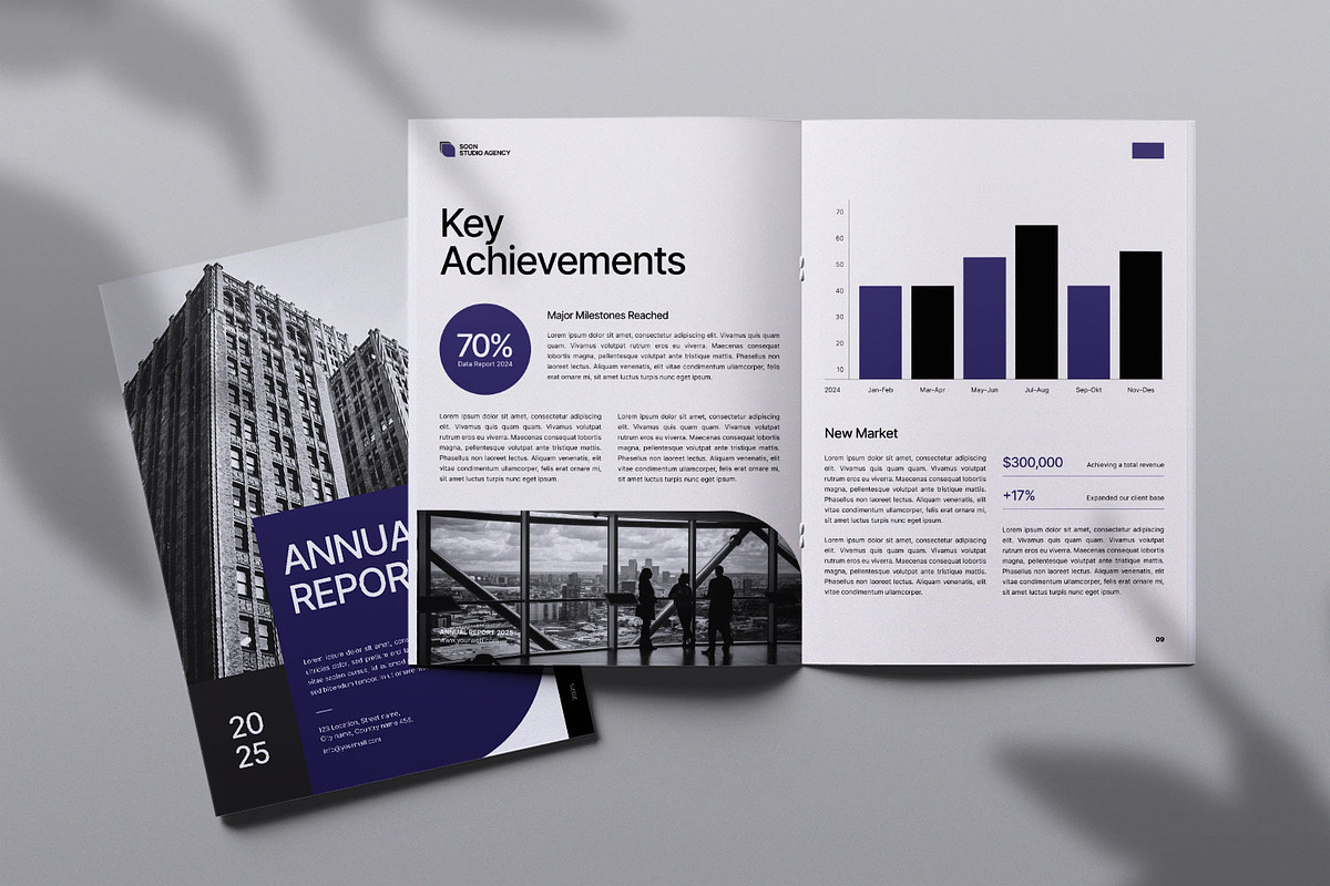 Annual Report Template, a Magazine Template by Portocraft (Photo 4 of 6)