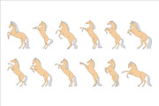 Horses Rearing Up, an Animal Illustration by Naurider (Thumbnail 1 of 4)