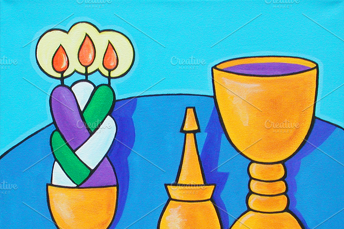 Havdalah Table Painted Illustration, an Illustration by Laura Bolter Design (Photo 2 of 2)