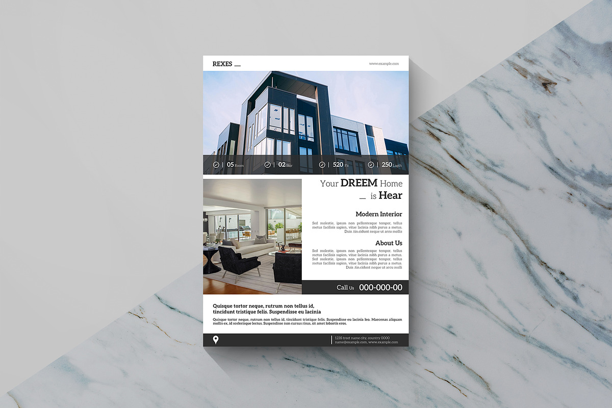 Real Estate Flyer, a Flyer Template by crazyOWL (Photo 3 of 4)