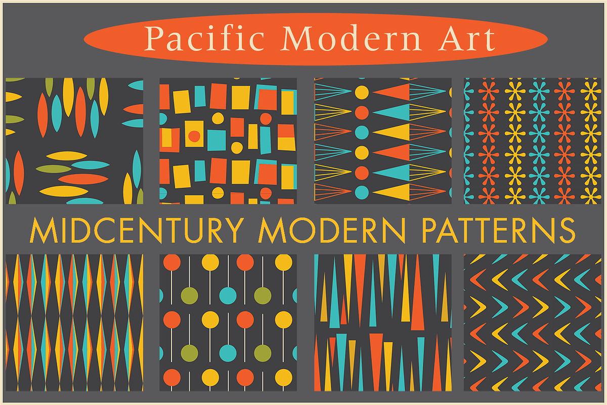 Midcentury Modern Retro Design Kit, a Pattern Graphic by Pacific Modern Art (Photo 7 of 89)