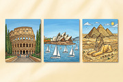 Famous Places Coloring Printable PDF, an Object Graphic by Image for Sale (Thumbnail 3 of 3)