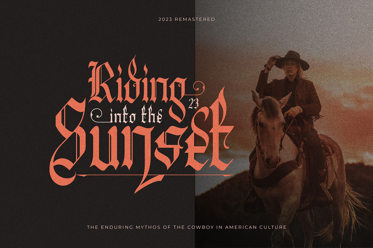 Rosezy Striking Blackletter Font, a Blackletter Font by infernostudio3 (Photo 6 of 10)
