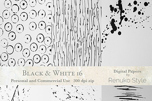 Black & White 16 Photoshop Textures