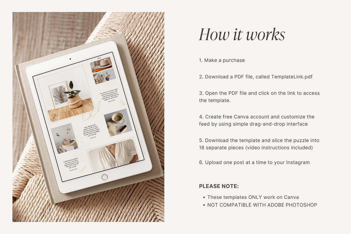 Canva Instagram Puzzle template, a Social Media Template by ...