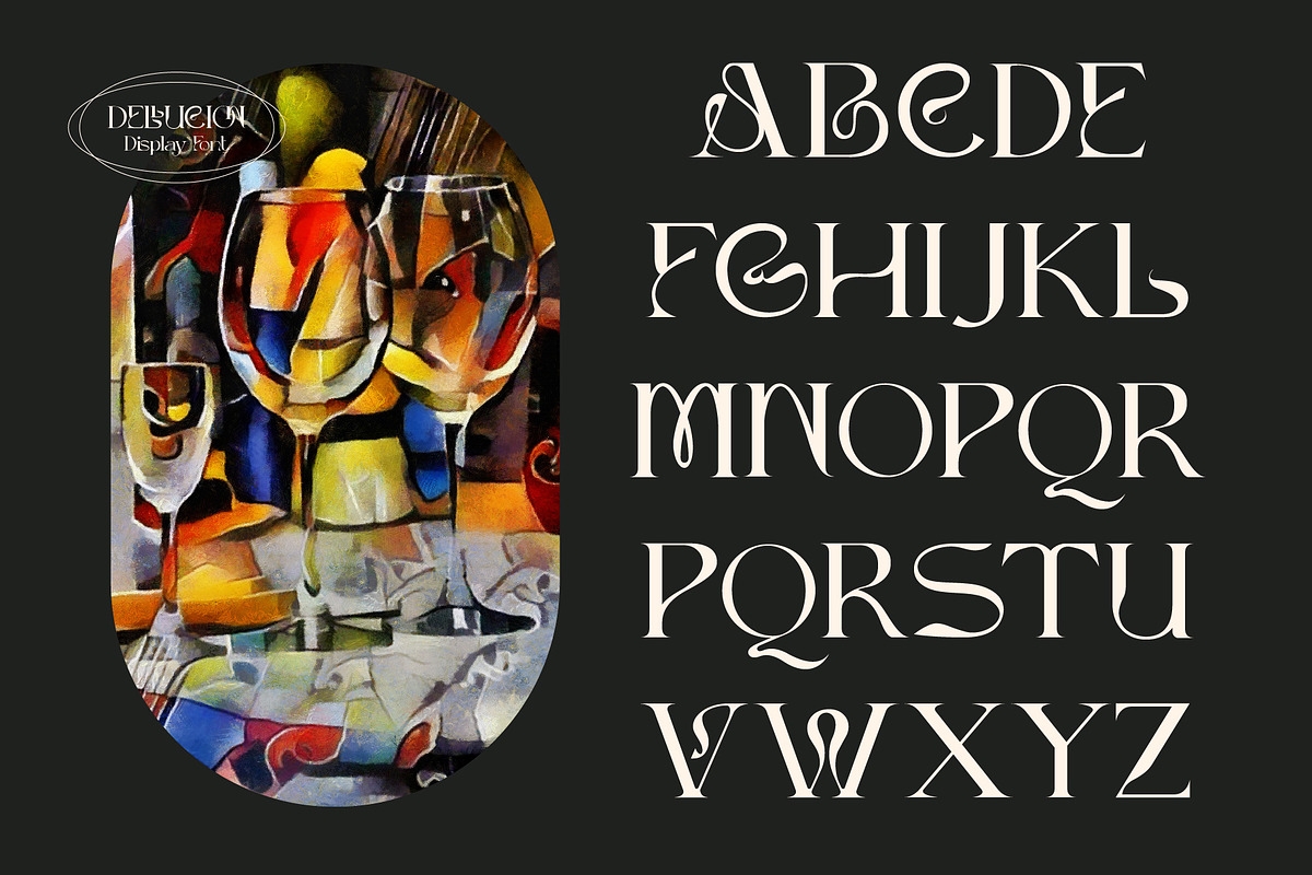 Dellucion, a Serif Font by Burntilldead (Photo 3 of 13)