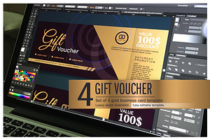 Gift Voucher Gold Template