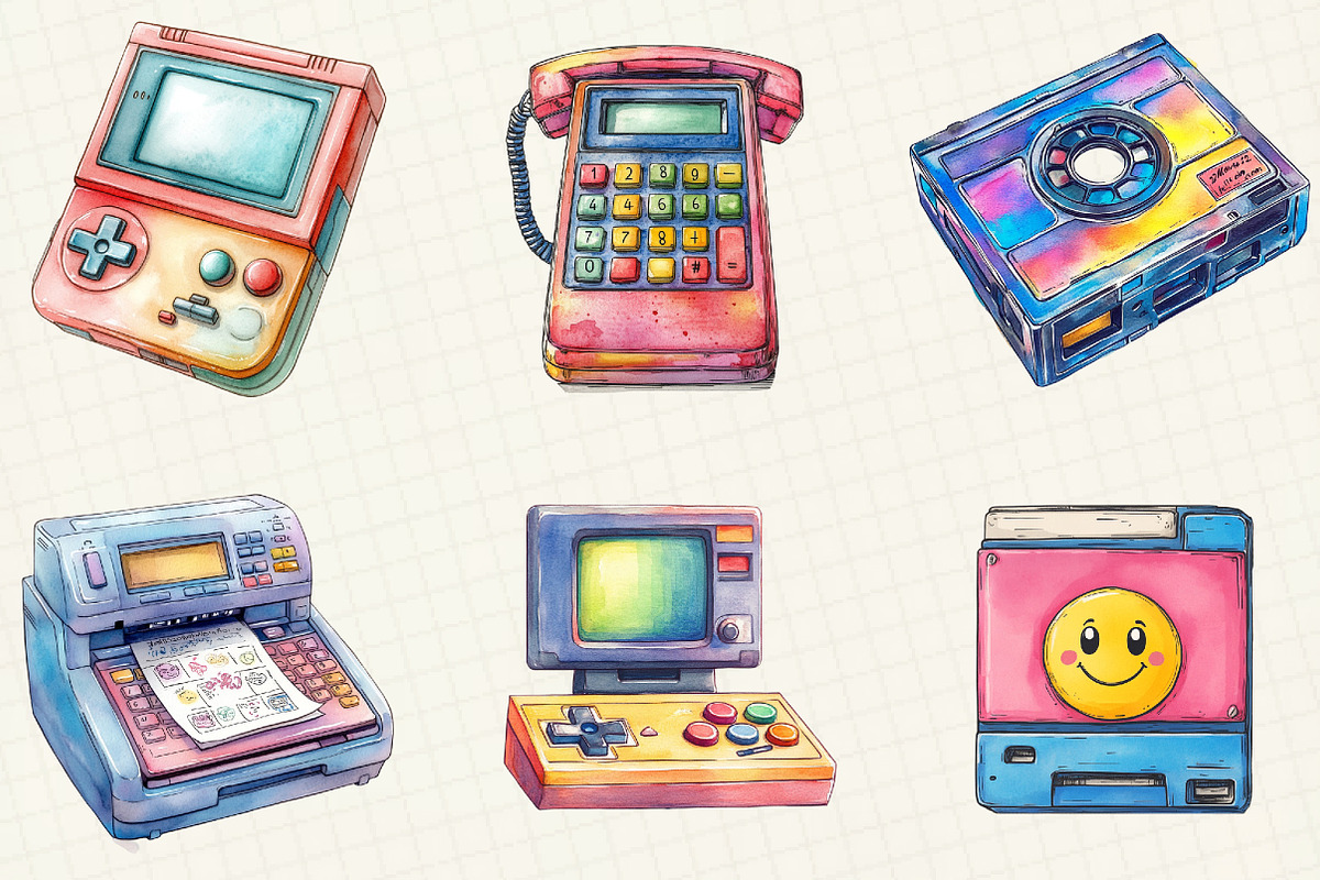 Retro Technology Sublimation Clipart, an Illustration by OK Design (Photo 5 of 5)