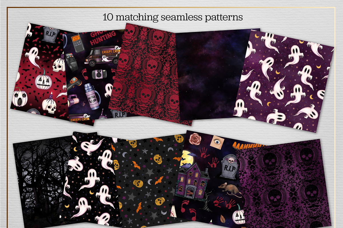 Ghost Hunting halloween bundle, an Illustration by Gaynor Carradice Designs (Photo 3 of 3)