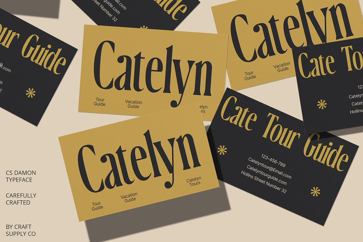 CS Damon – Condensed Font, a Serif Font by Craft Supply Co. (Photo 2 of 8)