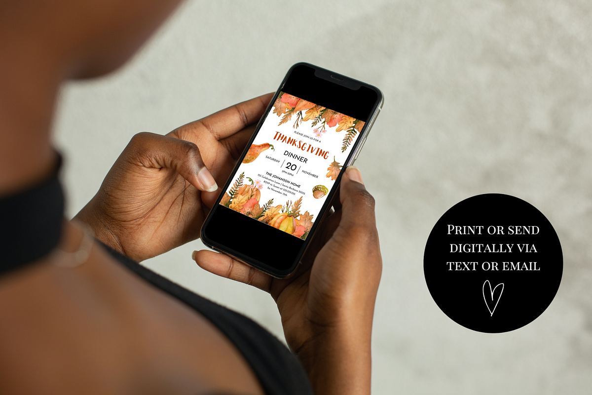 Editable Thanksgiving Invitation, an Invitation Template by ForeverPrint (Photo 6 of 8)