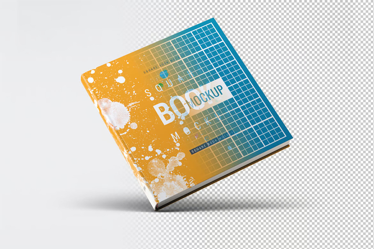 Square Book Mock-Up, a Books & Magazine Mockup by Se٧enStudio (Photo 7 of 9)