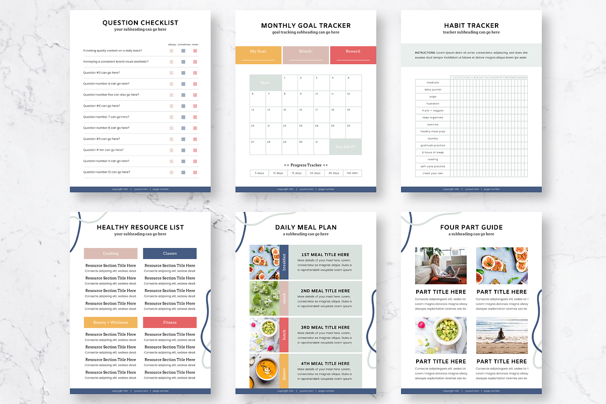 Health + Wellness Resource Templates, a Design Template by Studio Soluna