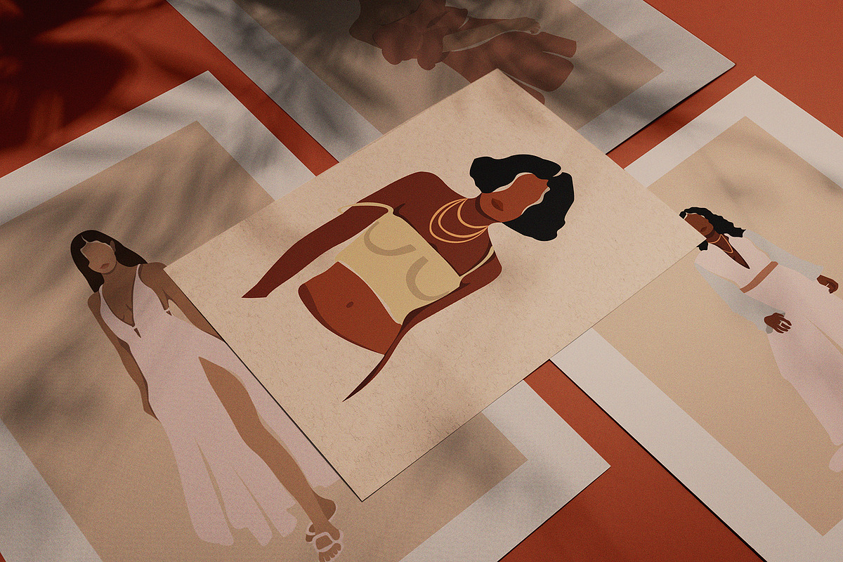 Terracotta Blooms Illustrations, a Decorative Illustration by TiriCo (Photo 5 of 9)