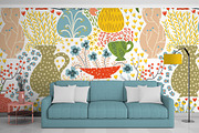Flowers&Vases seamless pattern, a Pattern Graphic by Daria Miazhevich (Thumbnail 4 of 5)