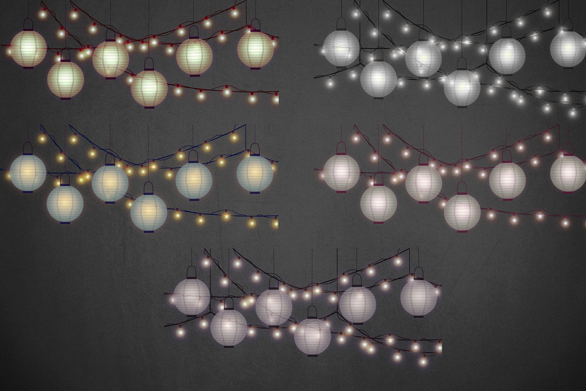 Paper lanterns clipart, an Object Graphic by Paper Farms (Photo 12 of 14)