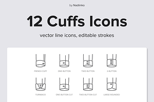 Cuffs Line Icons