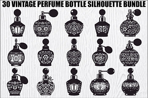 Vintage Perfume Bottle Bundle, an Illustration by Creativeshirt