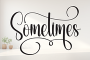 Sometimes | Script Font, a Handwritten Font by Scratchones (Thumbnail 1 of 9)