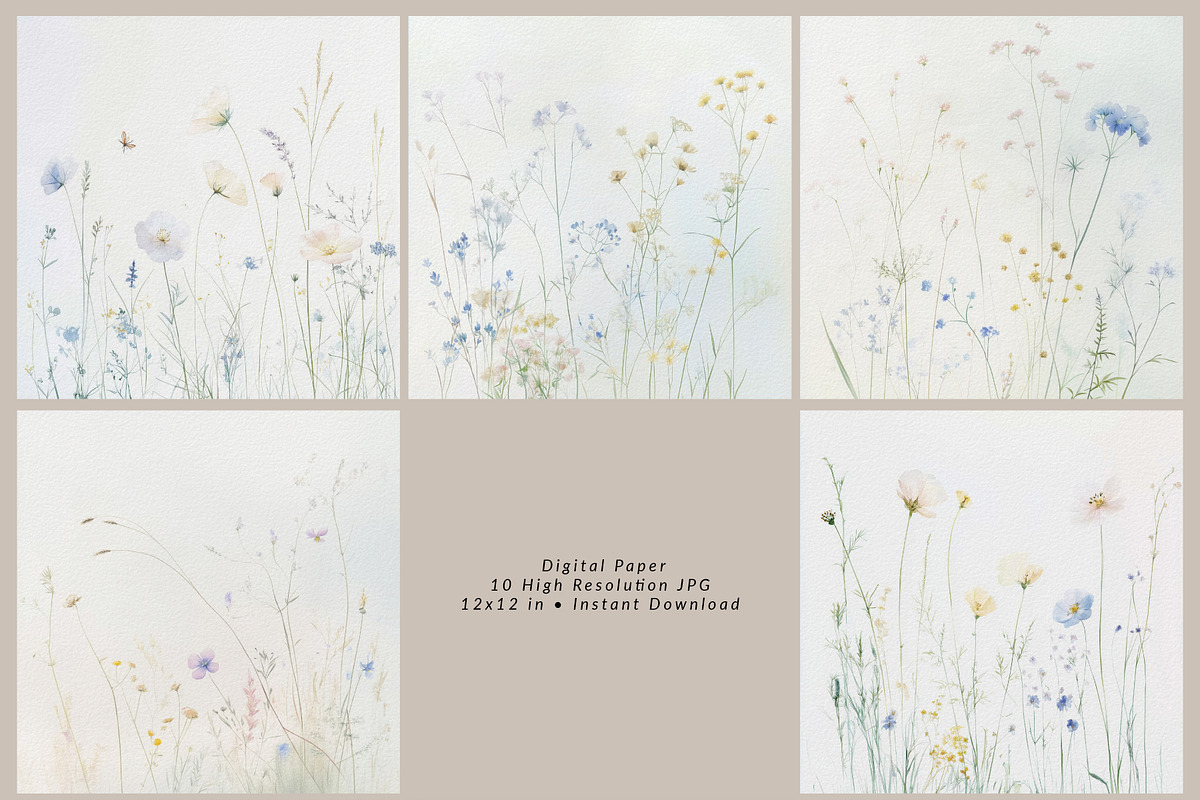 Wildflower Background Collection, a Background Graphic by Anna Sokol (Photo 2 of 7)