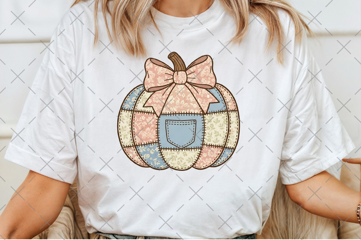 Coquette Denim Pumpkin Halloween, an Illustration by Craft Nest (Photo 5 of 6)